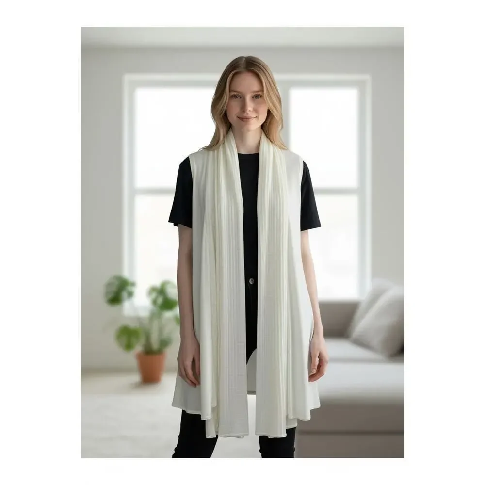 Alice + Olivia Women's Soft White Drape Front Long Cardigan XS NWT $297 - Picture 1 of 7